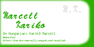 marcell kariko business card